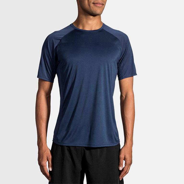 Brooks Stealth - Camisetas Manga Corta Hombre - Azules (WX7153648)